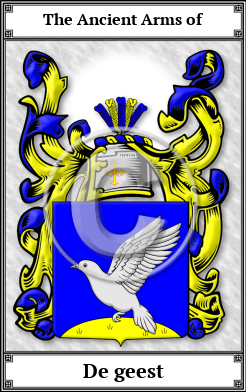 De geest Family Crest Download (JPG)  Book Plated - 150 DPI
